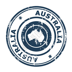澳大利亚护照印章白图片
