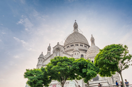 蒙马特圣心大教堂的壮丽景色巴黎图片
