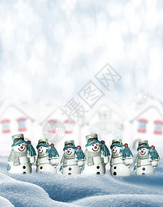 雪人圣诞贺卡图片