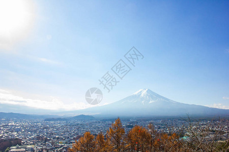 从高处看富士山图片