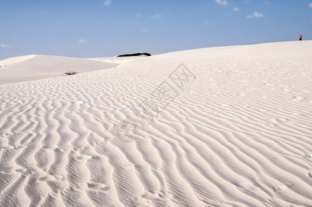 巴西LencoisMaranheses公园的白沙丘Unesco图片