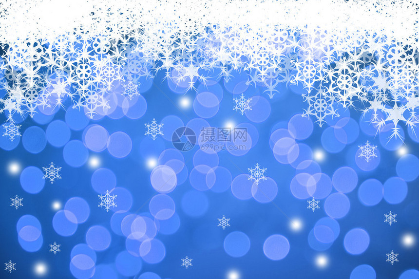圣诞节主题背景的冬季雪花落图片