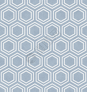 蓝色和白色六边形的白六边色砖块模式重复背景背景图片
