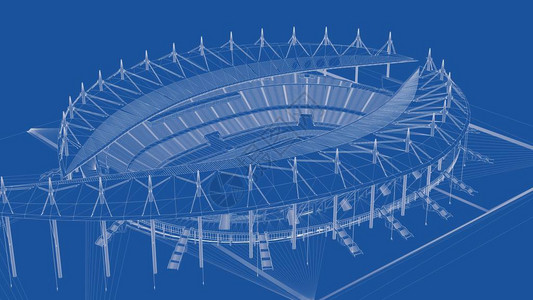 概述体育场的3D渲染图片