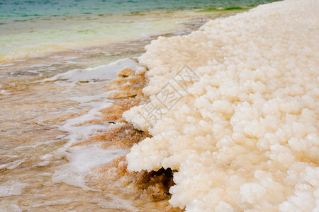 死海盐结晶图片