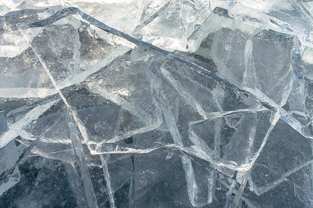 冰面的质地蓝色水上流出的裂开冰层季节图片