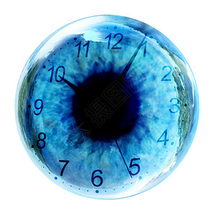 眼中时钟的时间概念图片