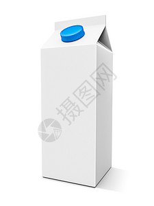 白色背景上的空白牛奶盒图片