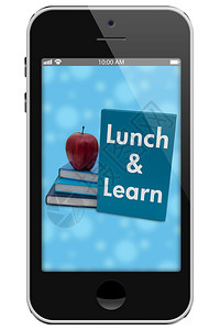 安排午餐和学习移动电话与文字午餐和白种背景的孤立学习等背景图片