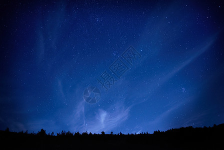 与许多星的蓝色黑暗的夜空间背景背景图片