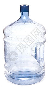 白底绝缘的饮用水空大塑料瓶图片