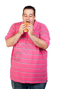 吃汉堡包的胖人白图片