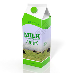 3D饮食牛奶盒图片