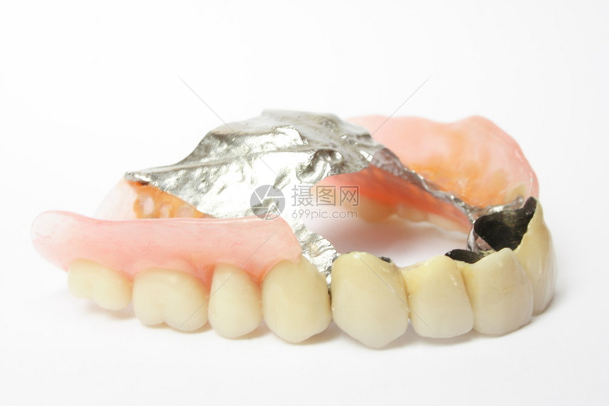 假牙科假肢白种背景的可图片