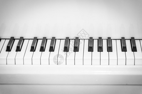 钢琴键盘黑白风格和图片