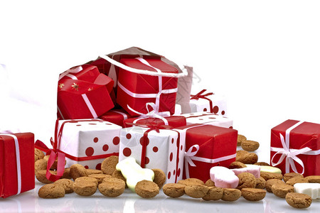 十二月的糖果和礼物背景图片