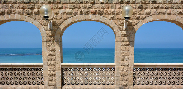 以色列特拉维夫雅法地中海沿岸的特拉维图片