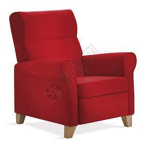 复古红色镂空扶手椅图片
