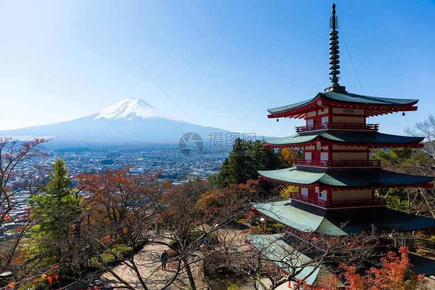 Chureito红塔和富士山图片