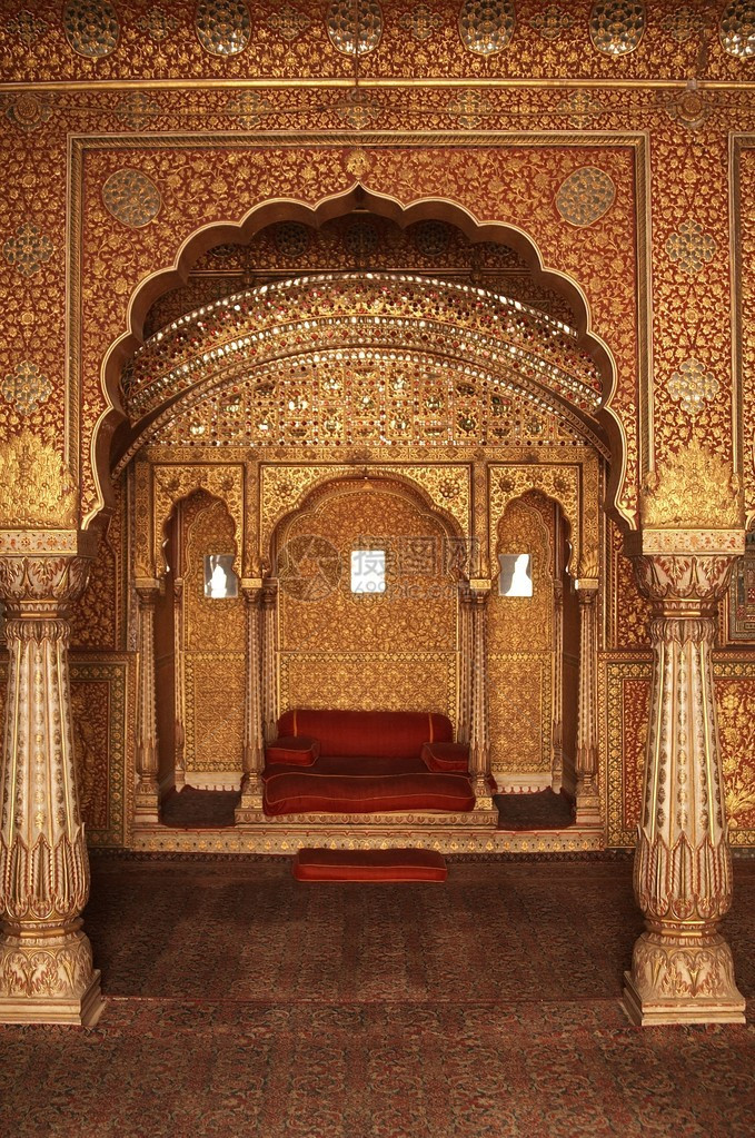 拉贾斯坦邦比卡纳的印度Maharjah宫殿图片
