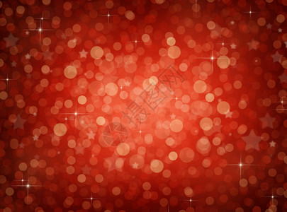 圣诞光栅红色背景与星图片