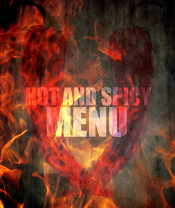 热辣和餐厅菜单背景或海报图片