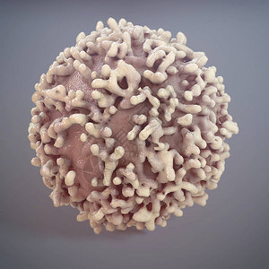 灰色背景的癌症细胞图片