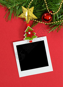 红色背景的圣诞节主题照片图片