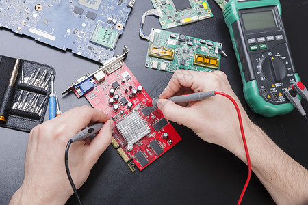 电子线路红板检查特写工程师测量计算机组件维护支持和维修服务图片