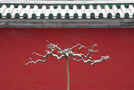 雪后紫禁城红墙图片