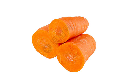 胡萝卜在白色背景与图片