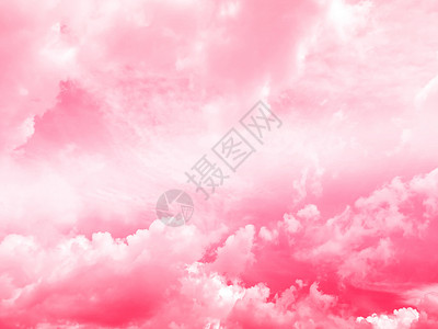 天空和云背景粉图片
