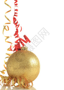 金色圣诞装饰品图片
