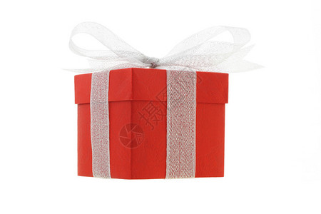红色礼品盒白色背图片