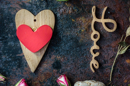 情人节的背景两个情人节的心图片