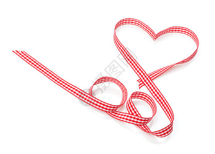 情人节情人节心脏形状红色丝带图片