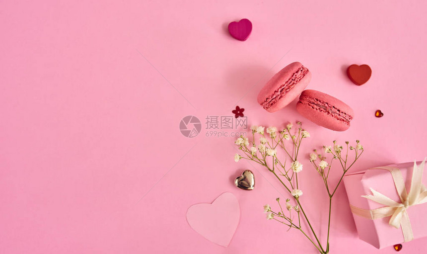 情人节背景粉红色背景上有不图片