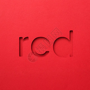 红色背景上用纸做的红色字图片