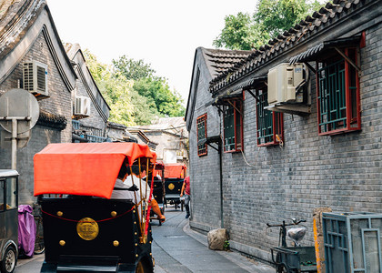 北京西差海的老街Hutong和图片