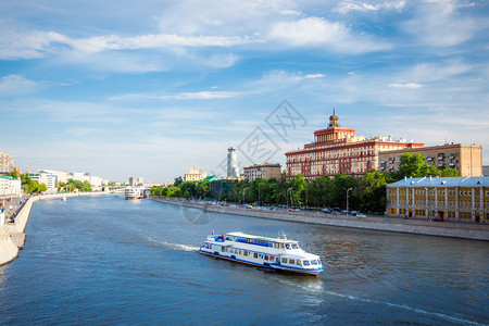 莫斯科河全景俄罗斯莫图片