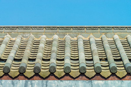 风格的寺庙屋顶图片