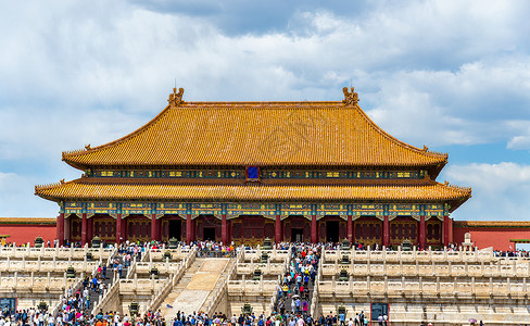 北京紫禁城太和殿背景图片