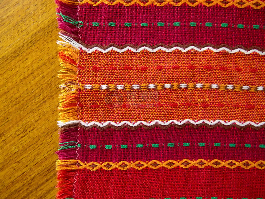针织彩色桌布图片
