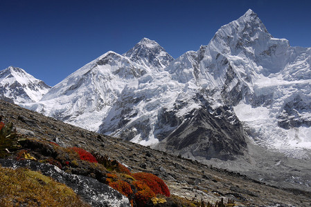 世界最高的山峰珠穆朗玛峰喜马拉图片