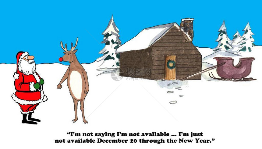 圣诞卡通里提到Rudolph无法在圣诞节前夕送礼物图片