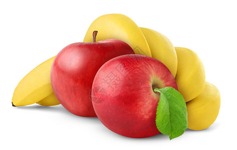 香蕉和苹果在图片
