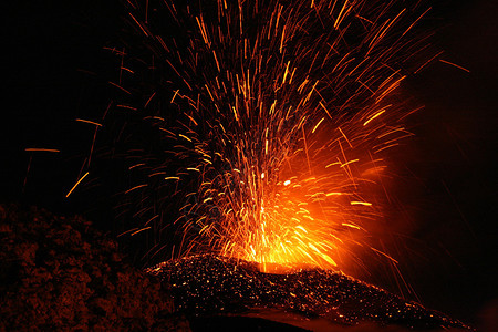 火山喷发埃特纳火山图片