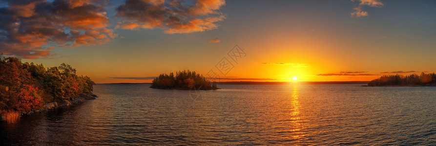 瑞典群岛的日落图片