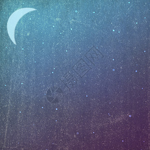 Grunge复古夜背景与月亮图片