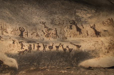 可追溯到新石器时代晚期新石器时代和青铜时代早期的古老洞穴壁画保加利亚图片